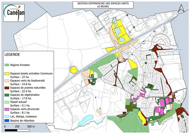 Cartographie du Bourg - Gestion différenciée des espaces