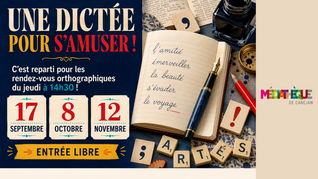 Dates des dictées de l'automne 2026, à la Médiathèque