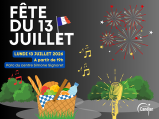 Fête du 13 juillet, 19h, parc du centre simone signoret