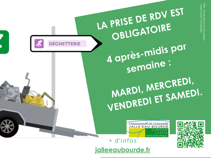 Prise de RDV en ligne déchèterie