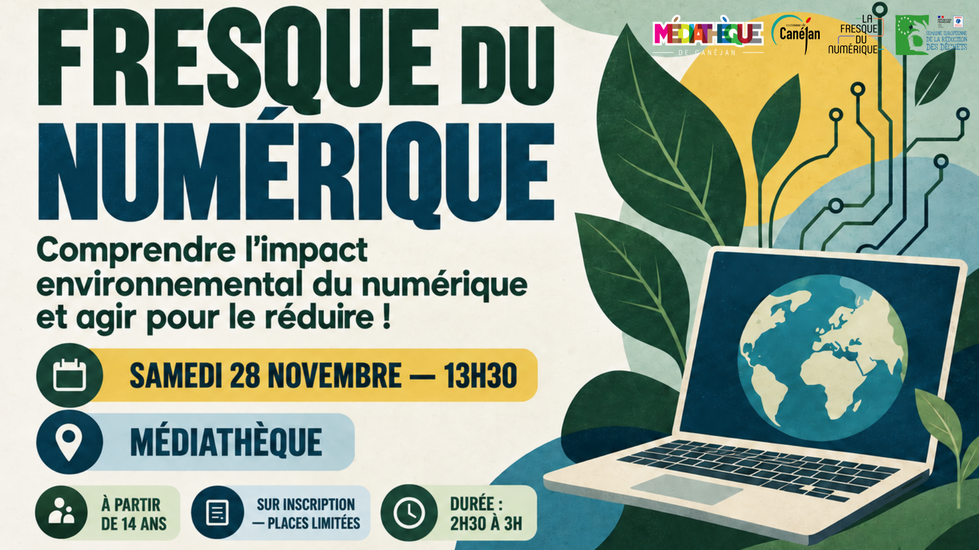 fresque du numérique, samedi 14 novembre à la Médiathèque, sur inscription