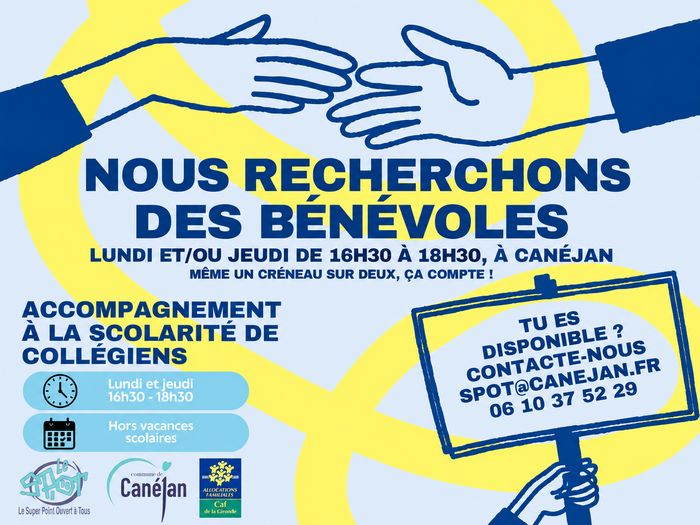 Accompagnement à la scolarité ; appel à bénévolat