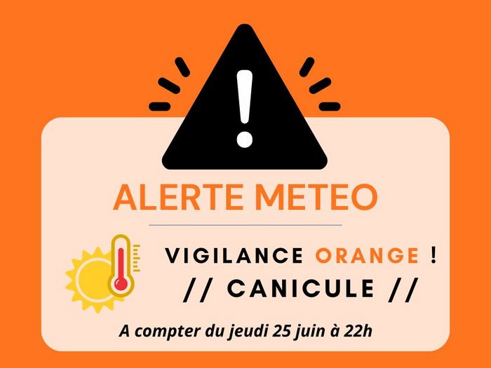 Vigilance Orange canicule 25 juin à 22h