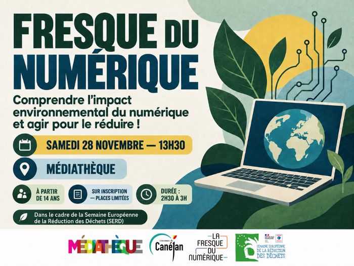 fresque du numérique, samedi 14 novembre à la Médiathèque, sur inscription
