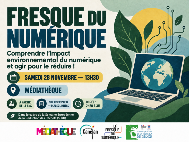 fresque du numérique, samedi 14 novembre à la Médiathèque, sur inscription